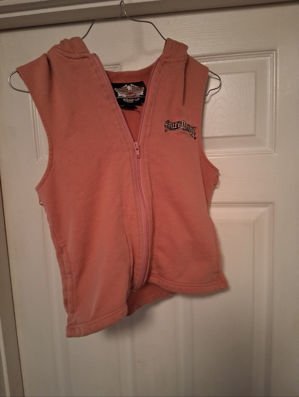 Women's harley Davidson sleeveless hoodie